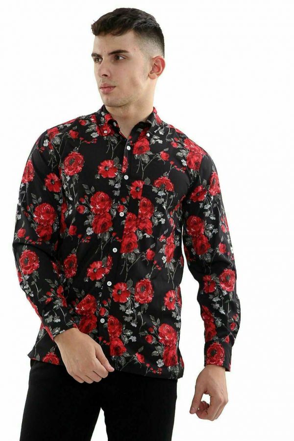 camisa de estampado floral